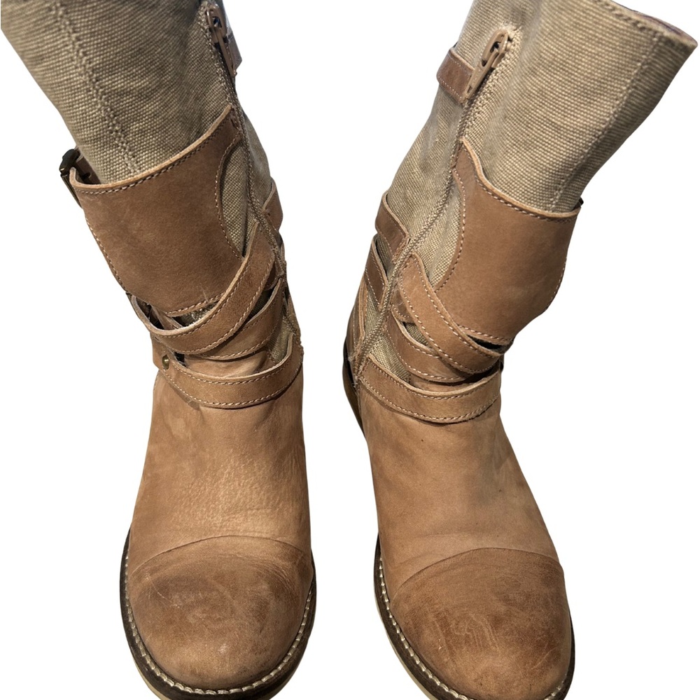 Sundance leather / canvas Legend Boot sz 36